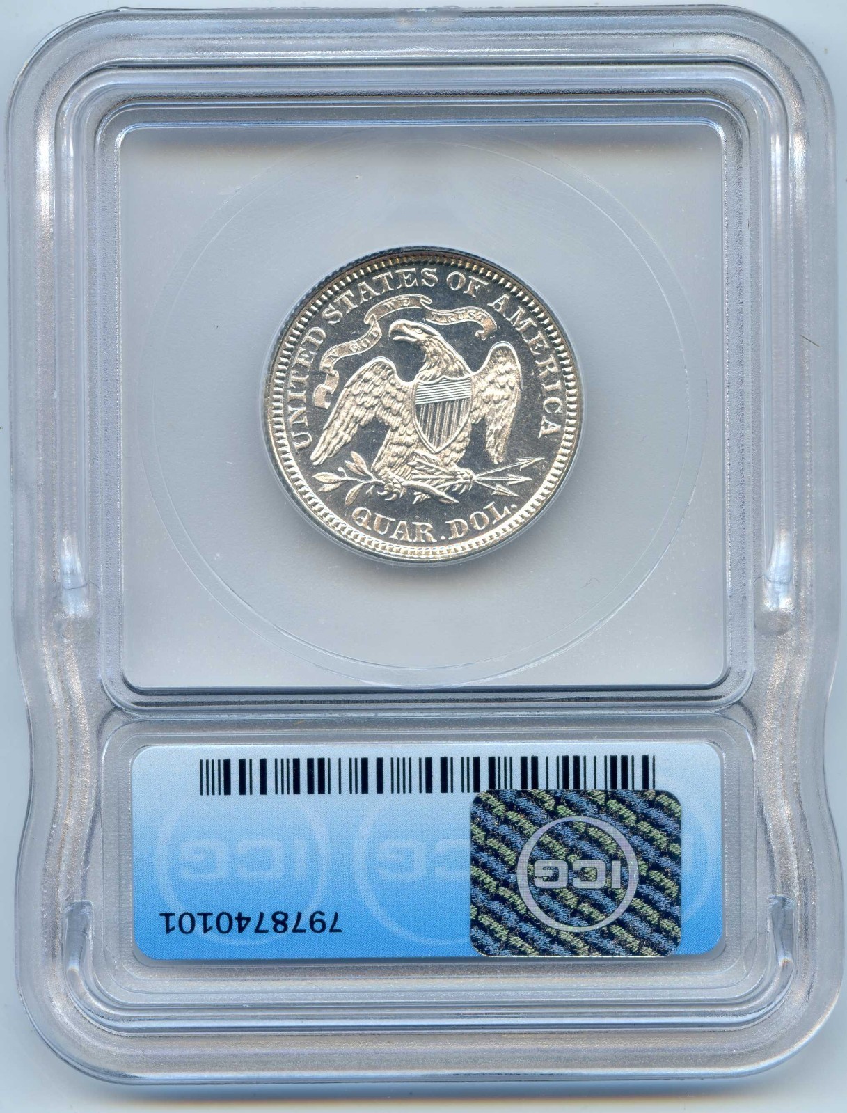 Stunning  1884 25C (Proof) Liberty Seated Quarter. ICG Graded PR 66. Lot #2684