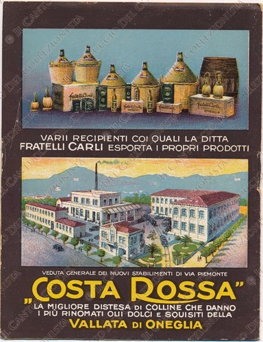 1929 Luglio-Agosto ONEGLIA Olio d’Oliva Fratelli CARLI Imperia listino prezzi - Picture 3 of 3