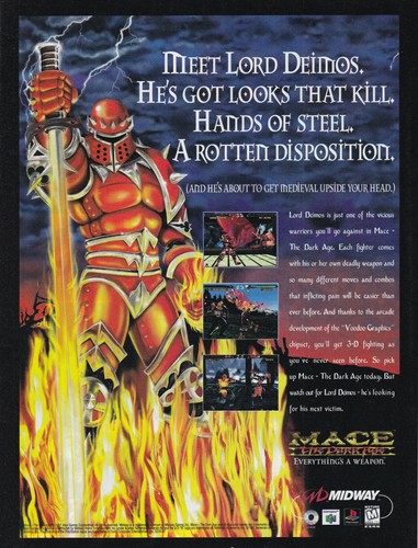 Mace The Dark Age Nintendo 64 N64 (unreleased PS1) magazine print ad page