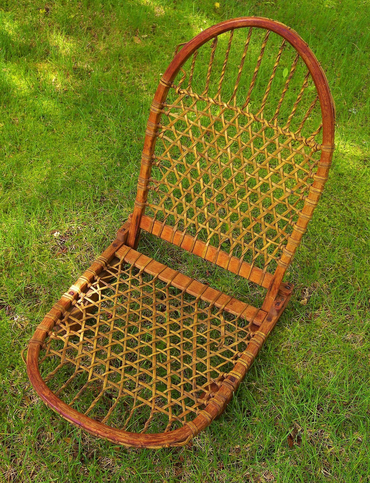 Vintage Vermont Sno Shu Tubbs Rawhide Folding Seat