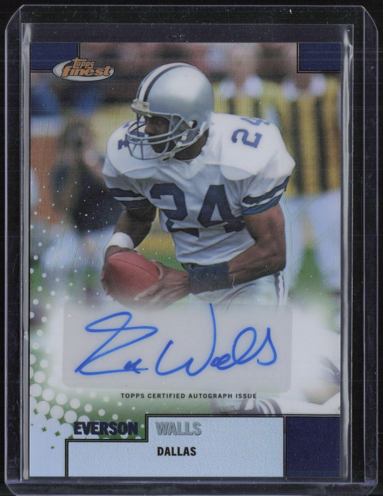 2024 Topps Finest Refractor Everson Walls Auto Autograph