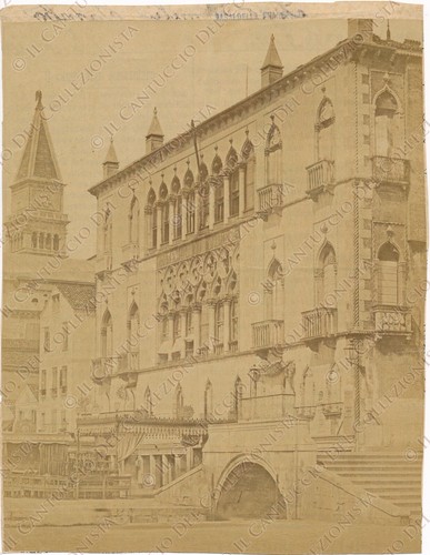 1857 VENEZIA Hotel Royal Danieli giornale 1898 RARA Foto albumina - Picture 1 of 2
