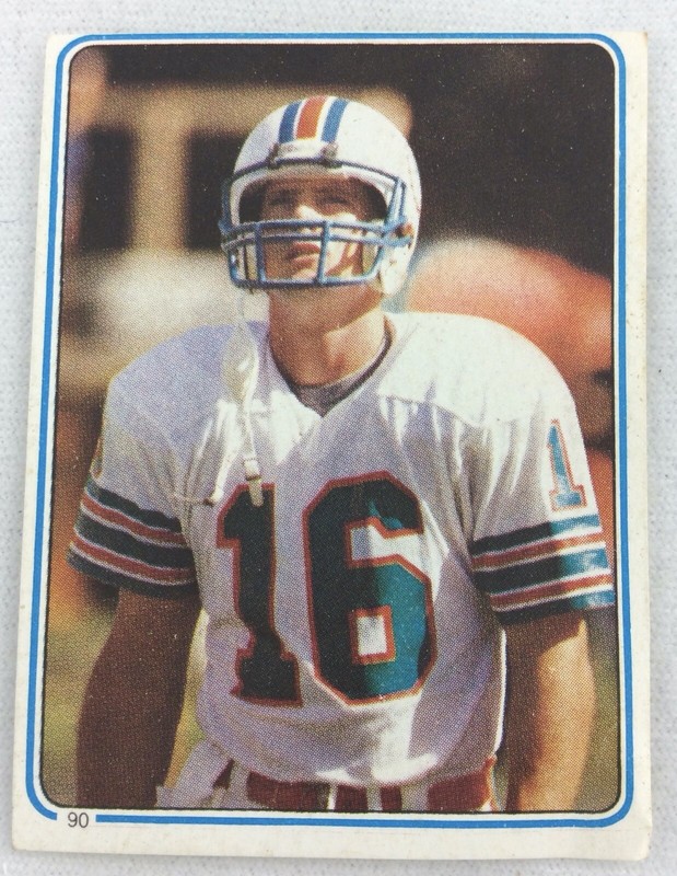 NFL 1983 Topps Football Sticker 090David Woodley, Miami Dolphins (LSU