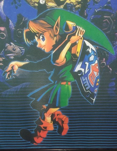 LINK / LEGEND OF ZELDA Video Game ADVERTISING Color Fabric Hanging Poster Banner
