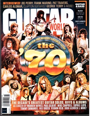 Guitar World November 2024 The 70s Solos Riffs Albums Rush Devo Disturbed L@@K !