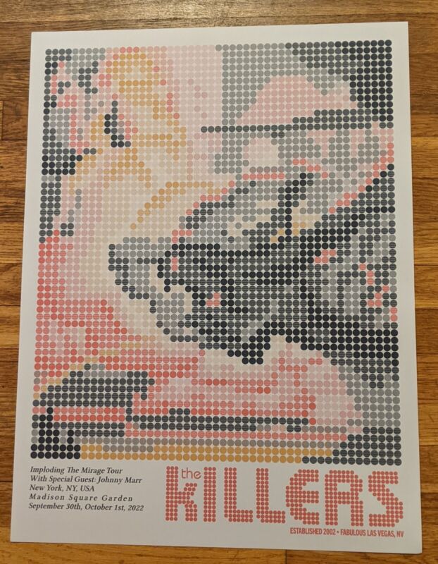 The KILLERS Imploding The Mirage Tour Madison Square Garden Concert Poster 2022