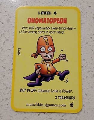 Super Munchkin Onomatopeon Promo Card