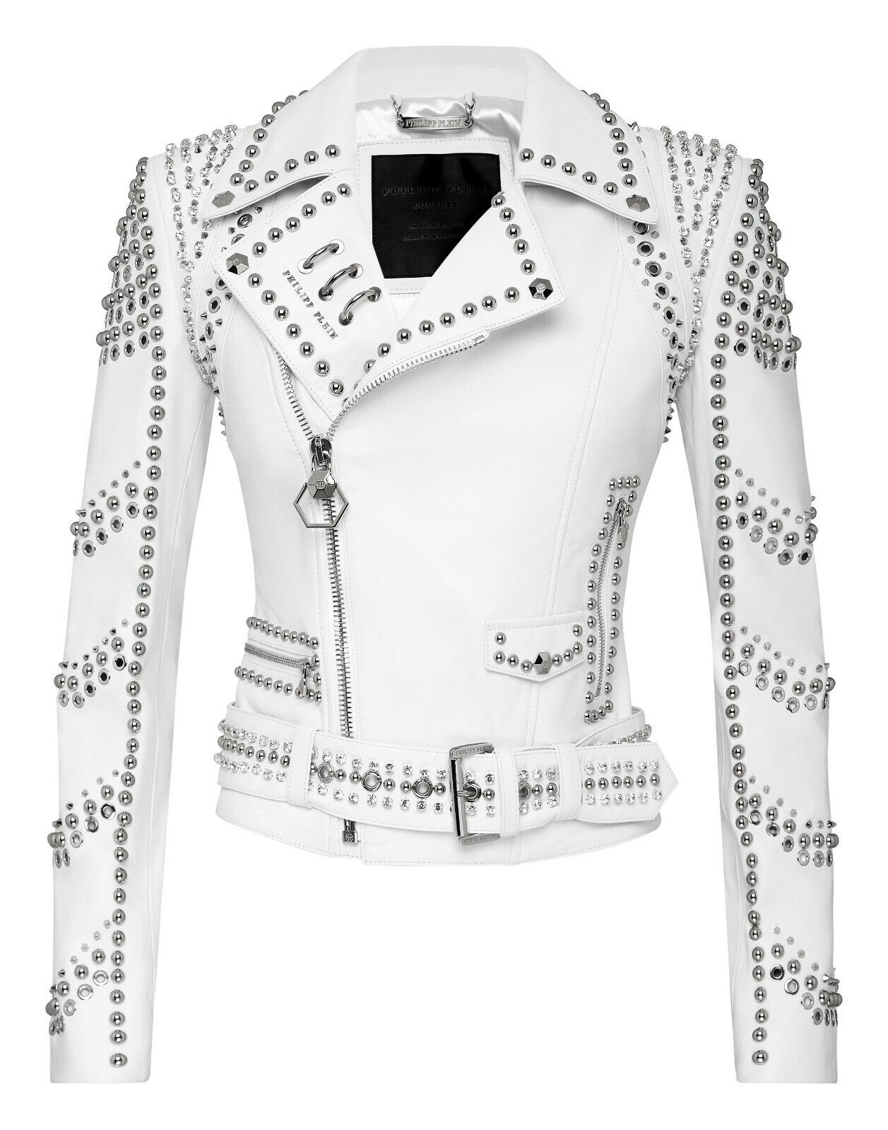 Philipp Plein Women Genuine Leather Fuchsia Pink Studded Philipp Plein Women Genuine Leather Fuchsia Pink Studded