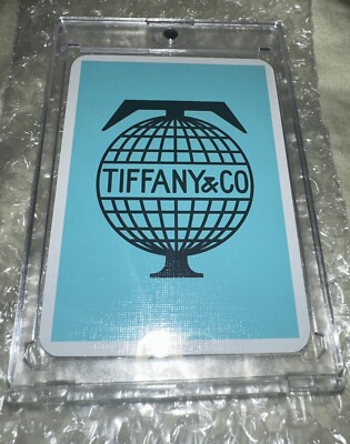 NEW Tiffany & Co Authentic 8 of Spades Playing Card in Case RARE travel casino