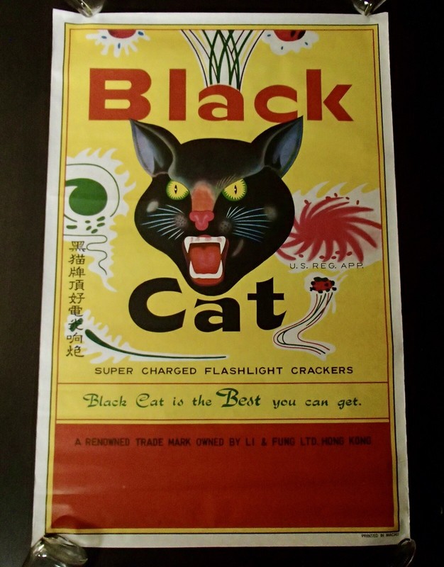 Vintage 1970-80's BLACK CAT firecrackers fireworks ORIGINAL