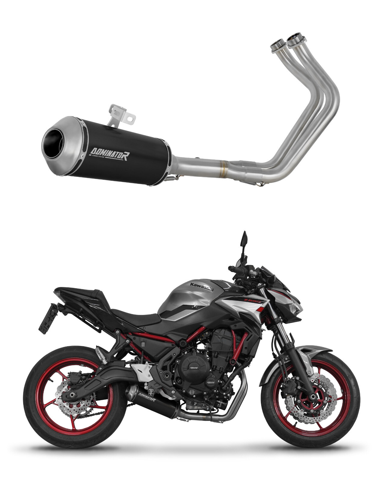 Ninja 650 2023 - 2025 Full Exhaust System Collector Silencer