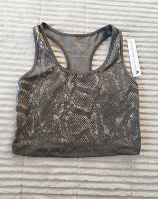 Evolution And Creation  Snakeskin Racerback Crop Tank Top Sz S