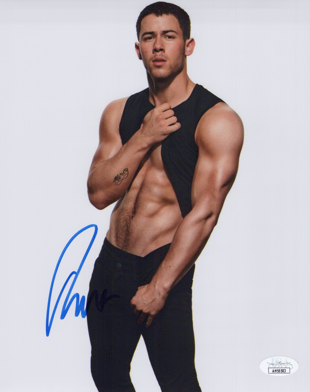 Nick Jonas shirtless signed 8x10 photo in-person JSA | eBay