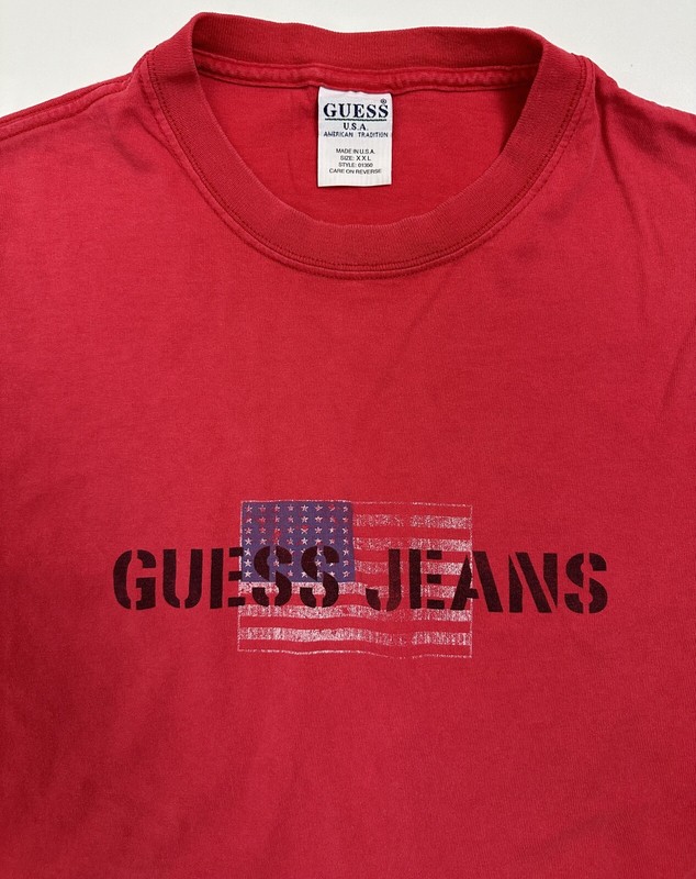 T-shirt 2xl Faded Red American Flag Preppy Hipster Usa