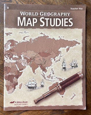 Abeka World Geography Map Studies Teacher Key Current 2nd Edition Grade 9