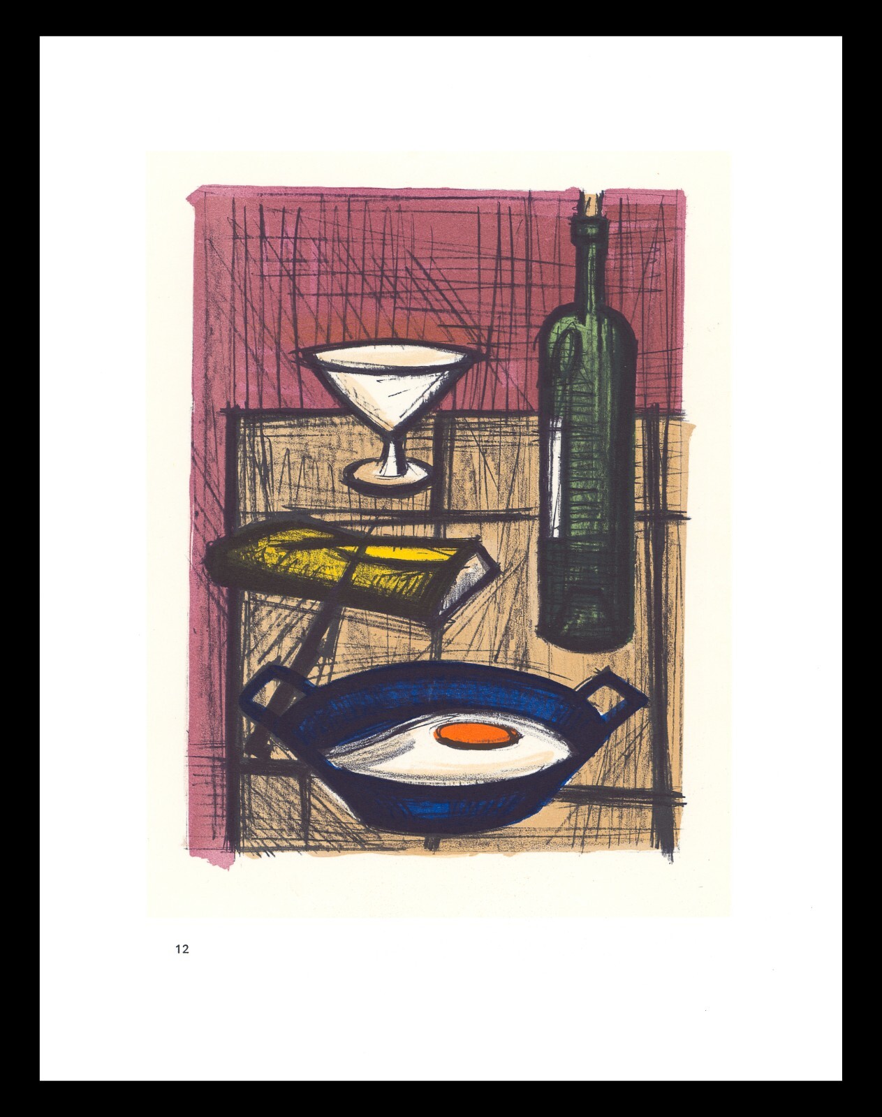 ベルナール・ビュッフェ「Nature morte aux poissons」 ベルナール・ビュッフェ「Nature morte aux poissons」