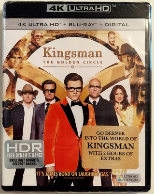 KINGSMAN THE GOLDEN CIRCLE with EXTRAS * 4K ULTRA HD + BLU-RAY * BRAND NEW