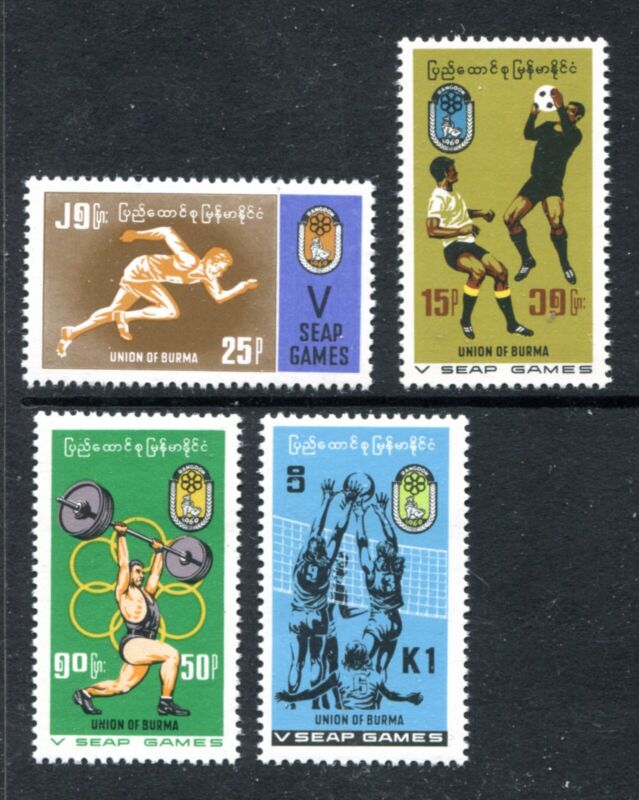 Burma 212-215, MNH. 5th Southeast Asia Peninsular Games 1969. x44792