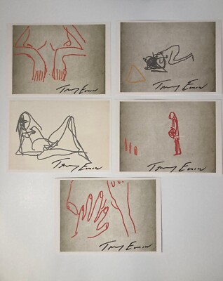 FLASH SALE !!! Tracey Emin CBE RA, iPad Postcard Sketches, Signed.