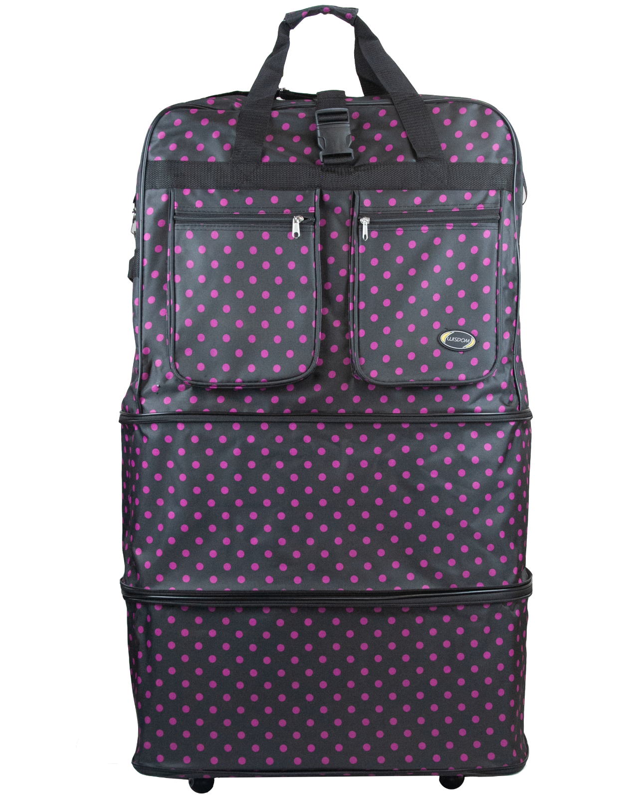 30"/36"/40" Expandable Rolling Duffel Bag Wheeled Spinner Suitcase Luggage     