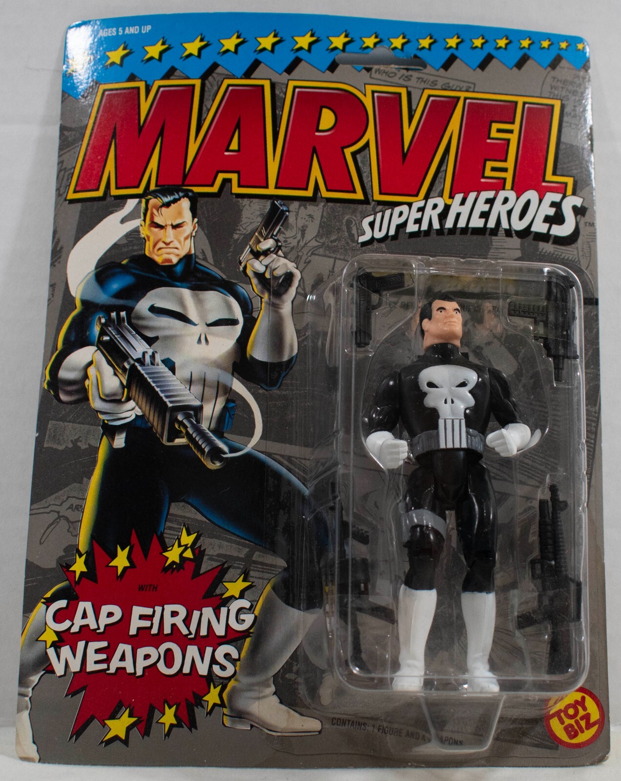 Punisher Action Figure Cap Firing Weapons Marvel Superheroes