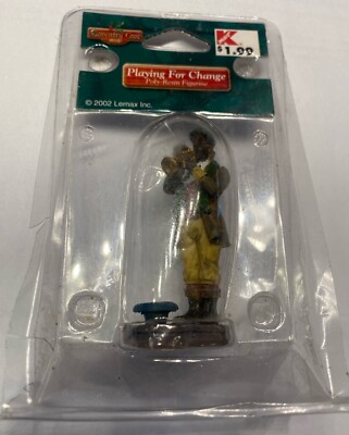 2002 LEMAX Coventry Cove Christmas African American Figures PLAYING FOR CHANGE
