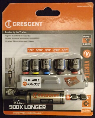 Crescent Vortex Magnetic Nutsetter & Bit Holder Set Nut Driver 6 pcs Best Price!