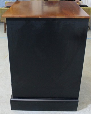 Ethan Allen Impressions Cherry Ebonized Nightstand Cabinet