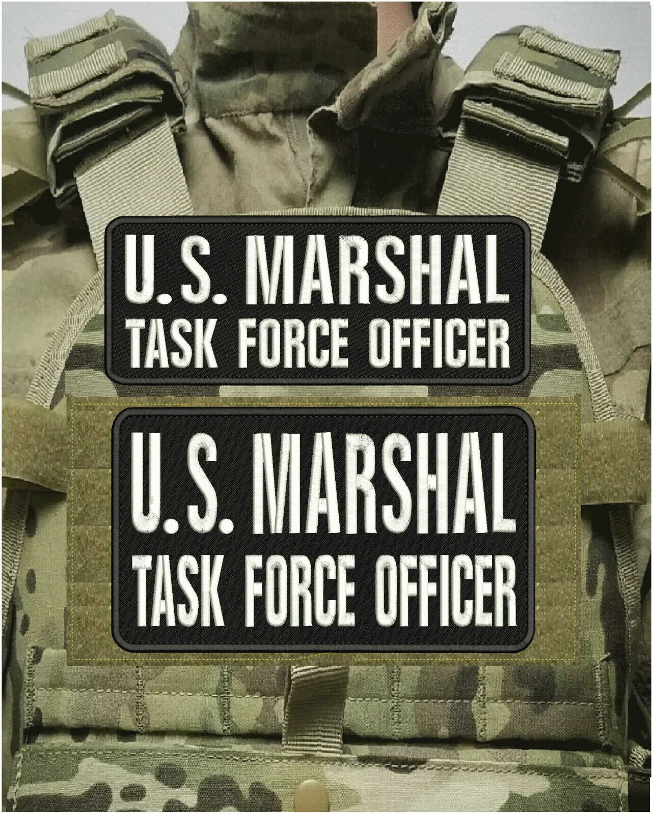 U S MARSHAL T F O EMBROIDERY PATCH 6X11 AND 4X11 HOOK ON U S MARSHAL T F O EMBROIDERY PATCH 6X11 AND 4X11 HOOK ON