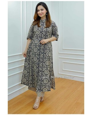 Indian Aline Kurta Pant Readymade Salwar Kameez Party Wedding Pakistani Suit