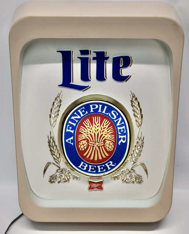 Vintage Bar: Beer - Used Miller Lite Lighted Sign | eBay