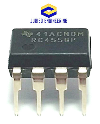 2PCS RC4558P RC4558 Dual Operational Amplifier DIP-8 New Breadboard-Friendly IC