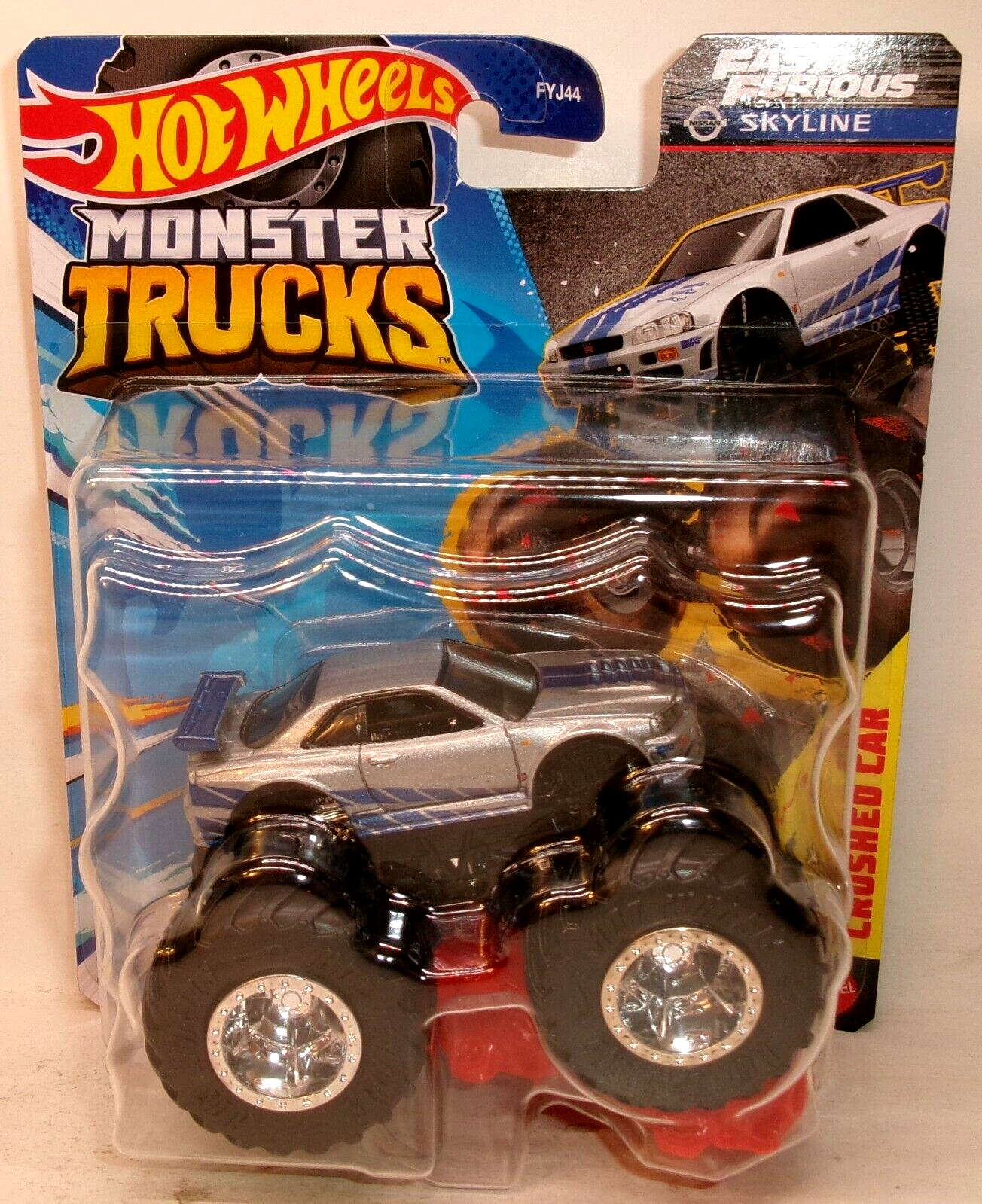 2024 HOT WHEELS 1:64 MONSTER TRUCKS SILVER NISSAN SKYLINE