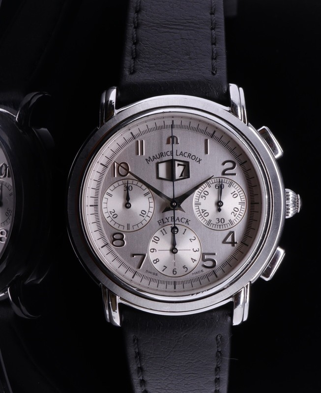 マリア Auth. Maurice Lacroix Masterpiece Flyback Chronograph Steel 40mm
