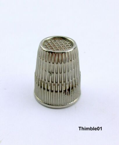 Vintage Thimble Size 8 Made in West Germany 16 mm Silver Color Metal