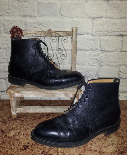 Crockett & Jones Coniston Black Scotch Grain Leather Boots Crockett & Jones Coniston Black Scotch Grain Leather Boots