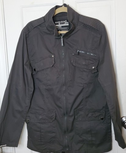 Marc Ecko Cut & Sew Men's Olive Green Military Style Jacket