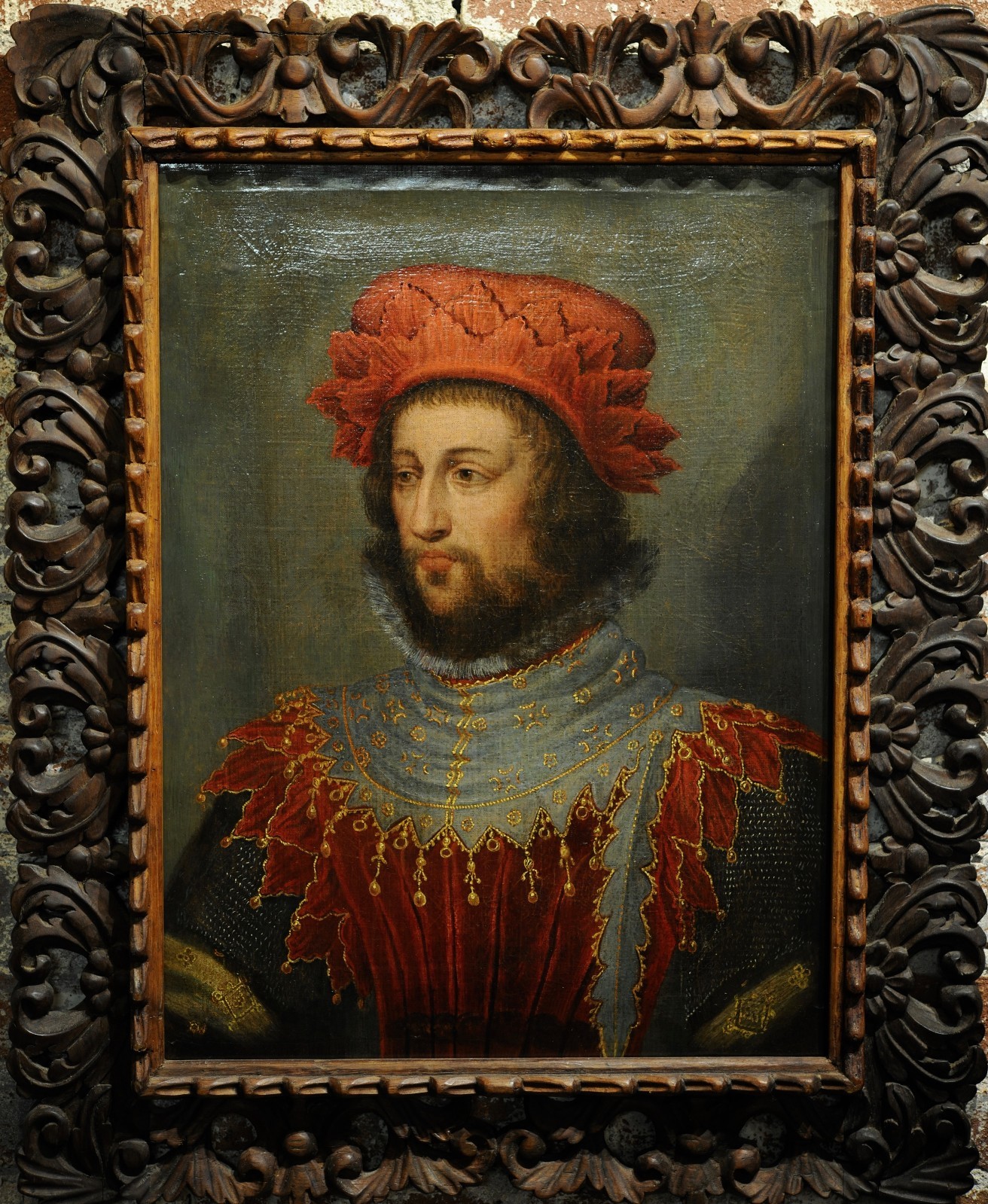 17th century Italian Portrait of a Gentleman in medieval costume-Oil painting