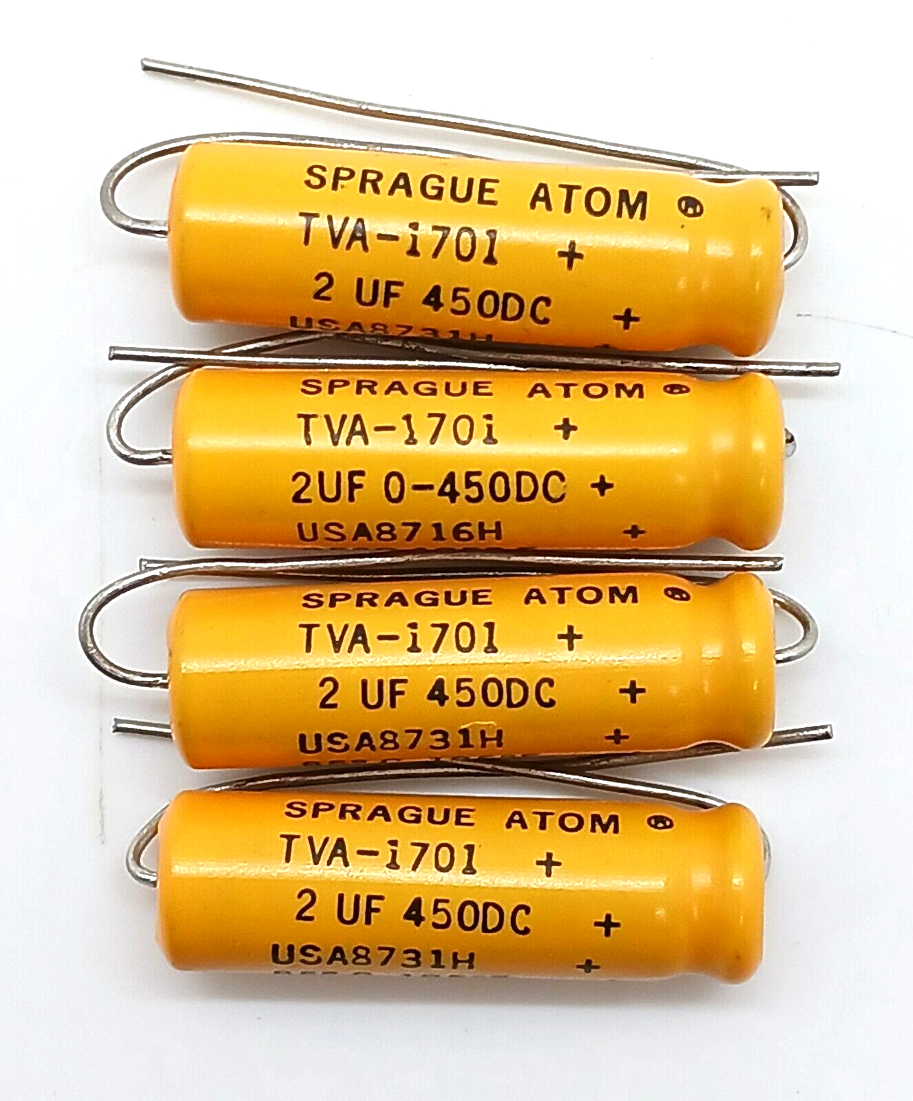 Sprague Atom Capacitor TVA-1701 2uf 0-450DC 4 Pc Lot | eBay