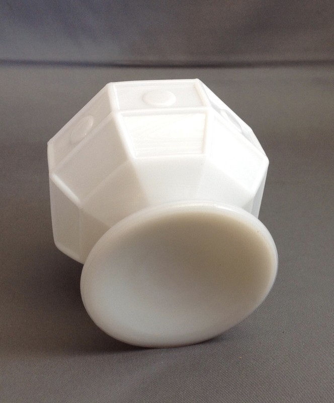 Antique Miniature Oil Lamp Lavender  Milk Glass c1877