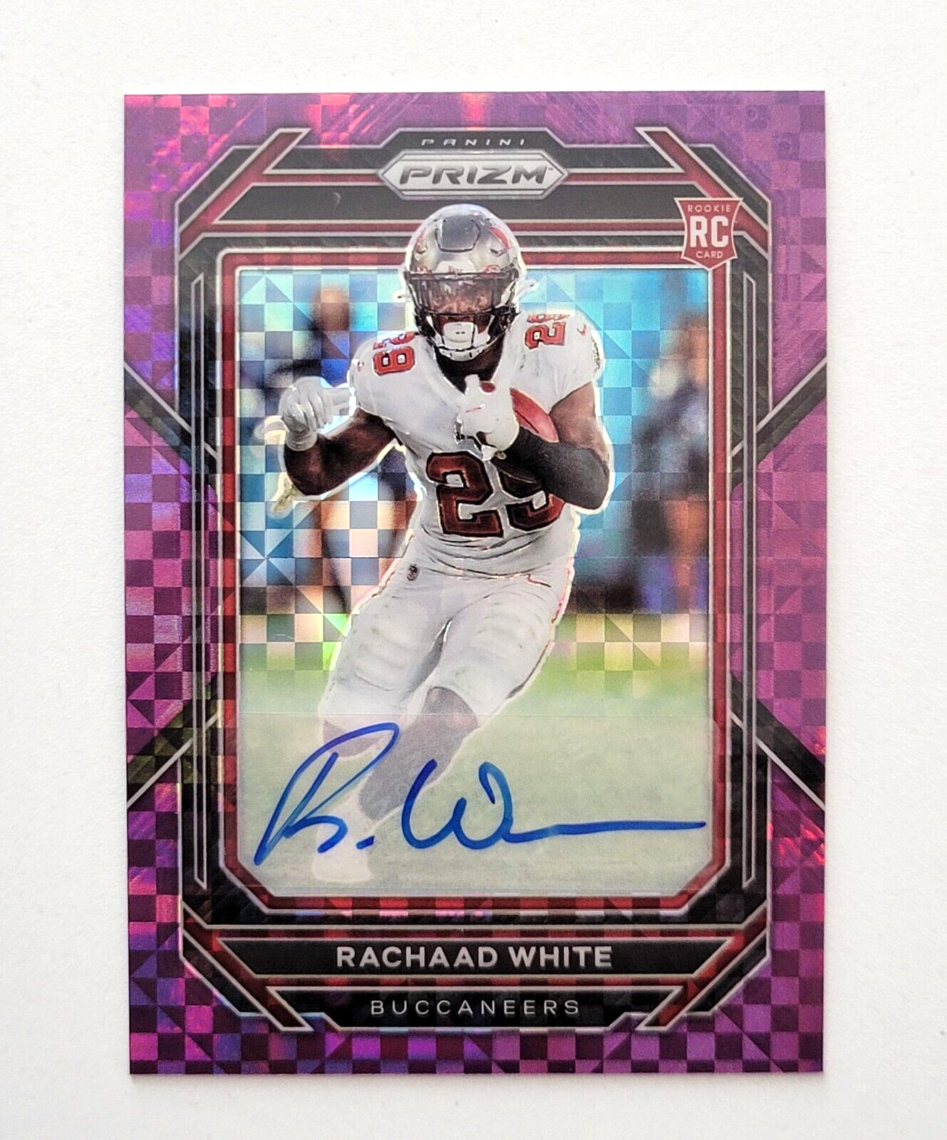 2022 Panini Prizm RACHAAD WHITE PURPLE POWER RC AUTO