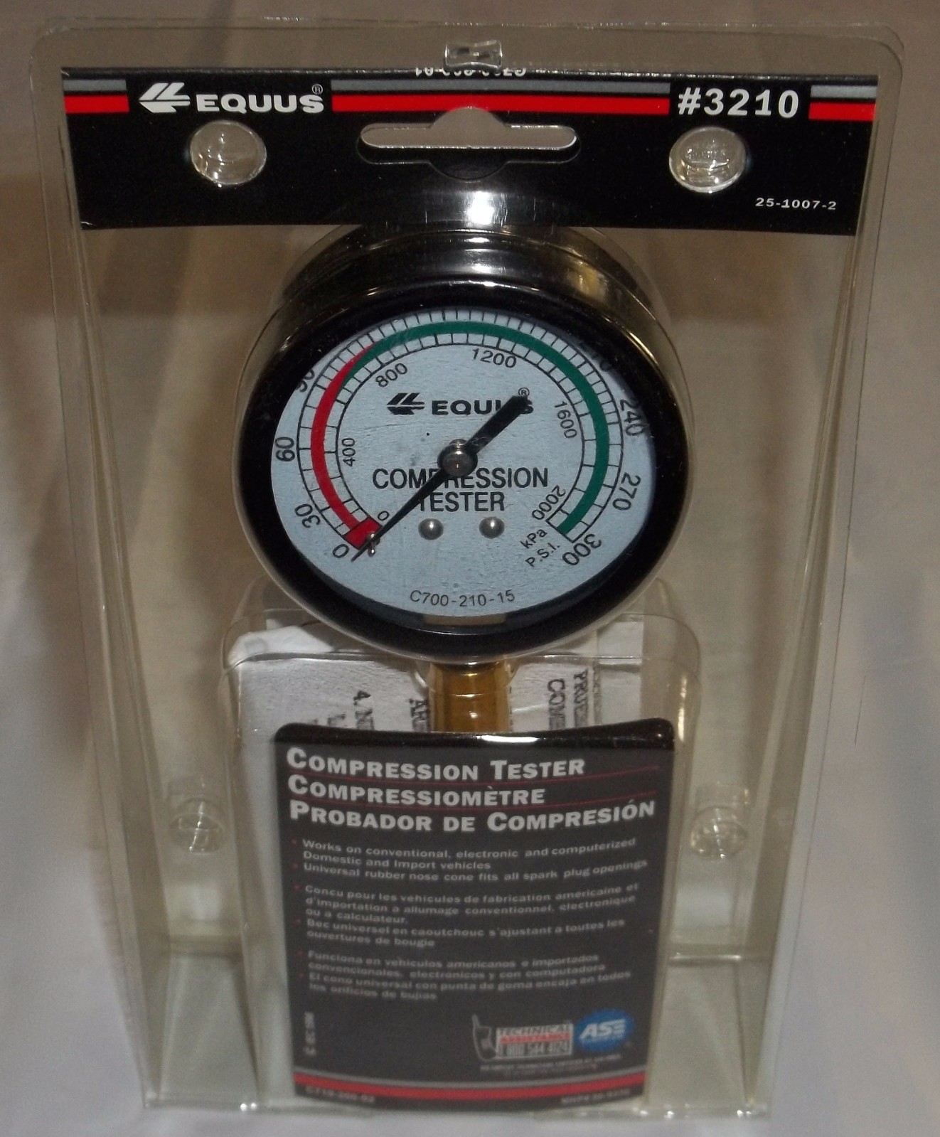 Equus Model 3210 Engine Compression Tester C70021015 Brand New In
