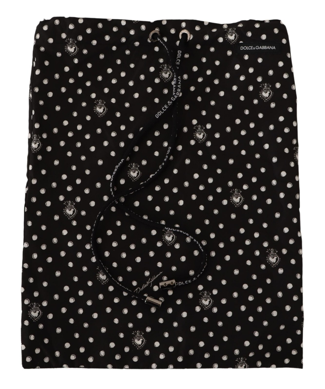 

DOLCE - GABBANA Чехол для пыльника, черный, в горошек, на шнурке, 32см x 24см