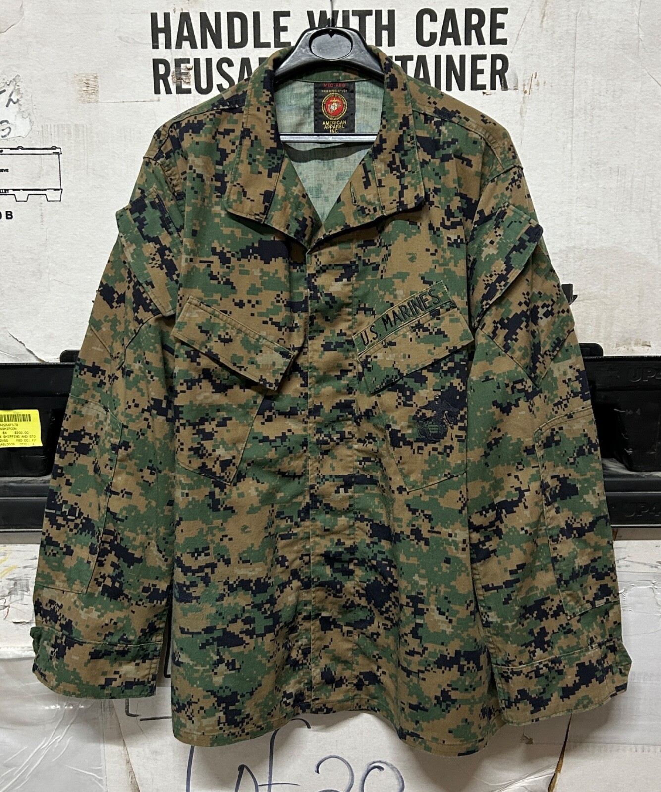 GENUINE USMC MCCUU MARPAT WOODLAND BLOUSE JACKET VG COND