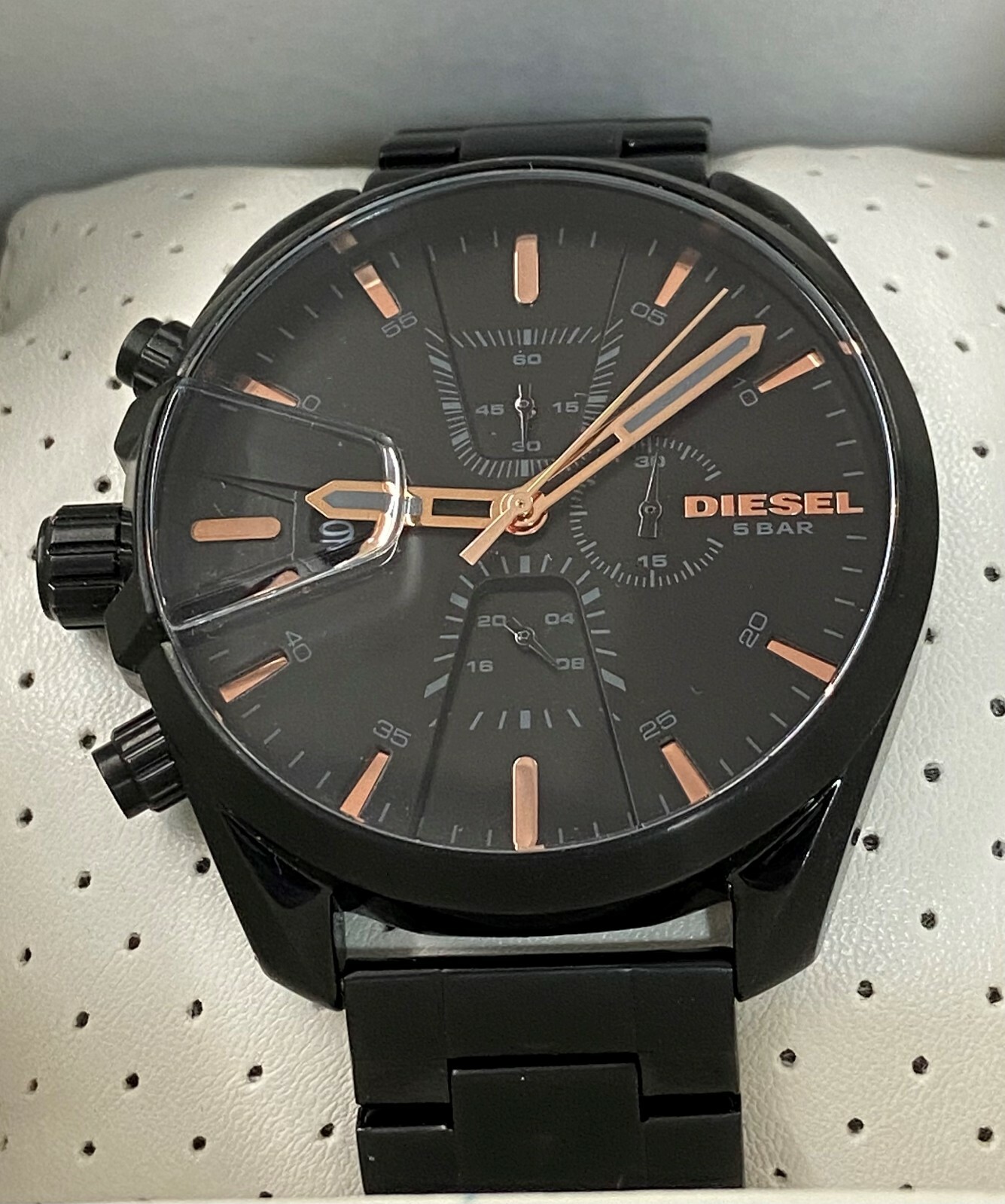 Diesel Men's MS9 Chronograph Black Stainless Steel Watch Diesel Men's MS9 Chronograph Black Stainless Steel Watch