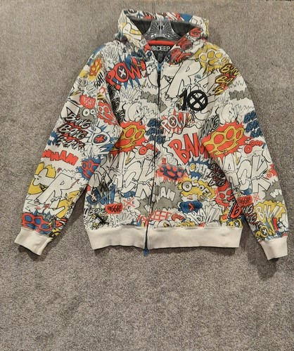 【ADLV】OLD SCHOOL CRACK PRINTING CROP NAPPING SWEATSHIRTS Promo [adlv] Acmedelavie Old School Crack Printing Crop