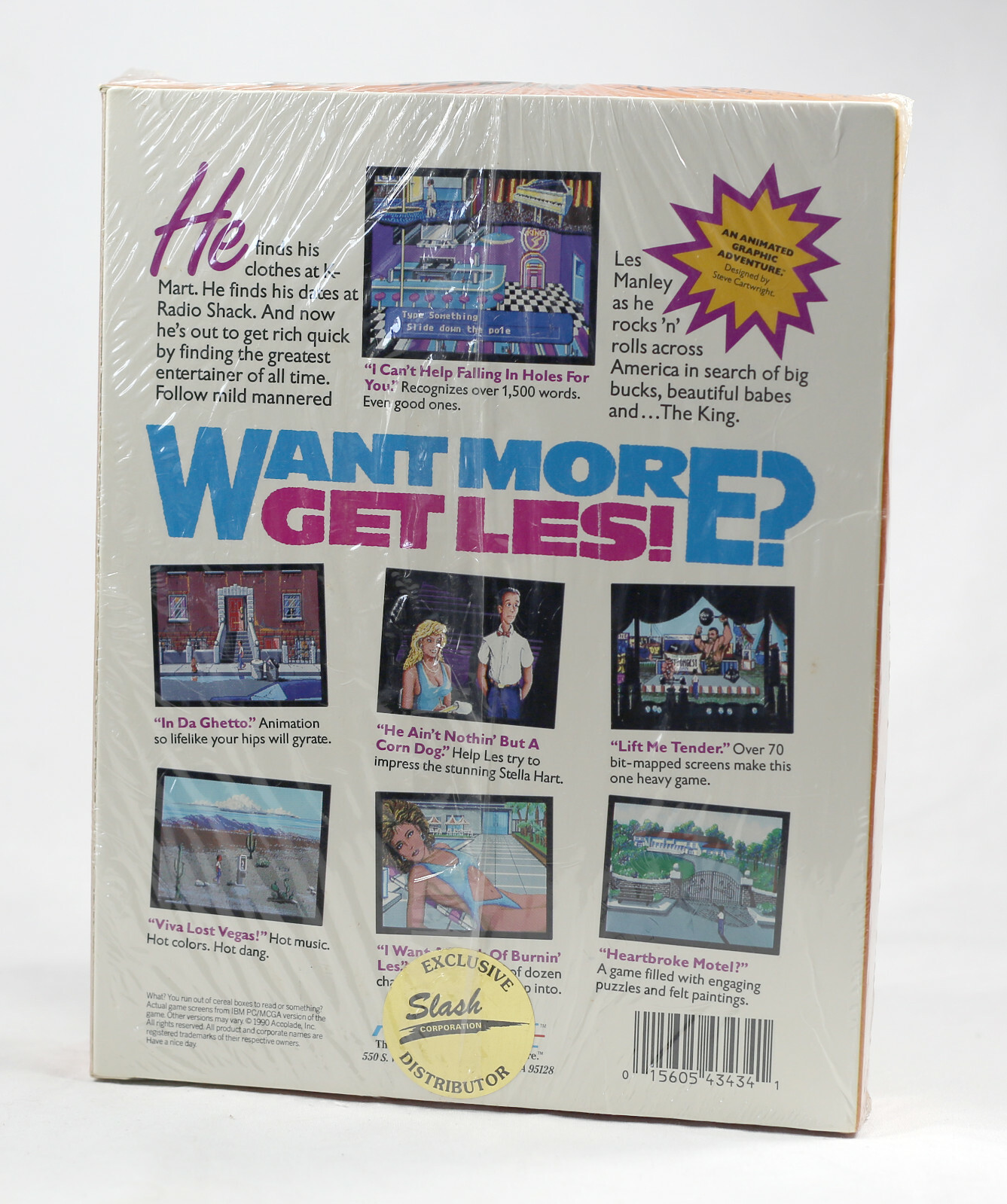 Vintage Big Box Sealed: Accolade - Les Manley in Search for the King 3.5