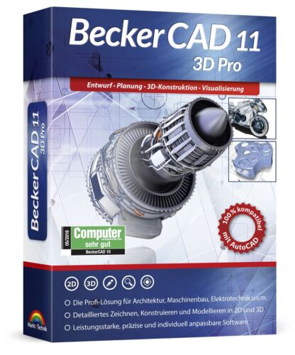 BeckerCAD 11 3D PRO - Architektur, Maschinenbau, Elektrotechnik, CAD Programm