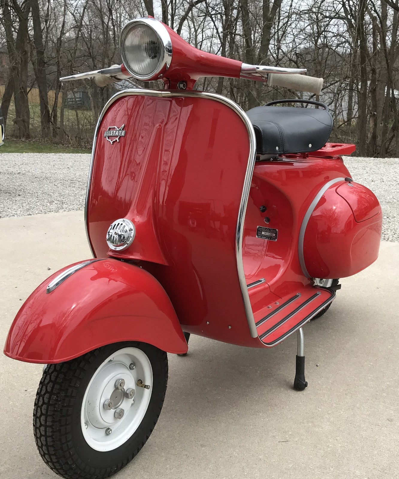 Restored Red 1963 Allstate Vespa Vic Fletchall Owned and Restored