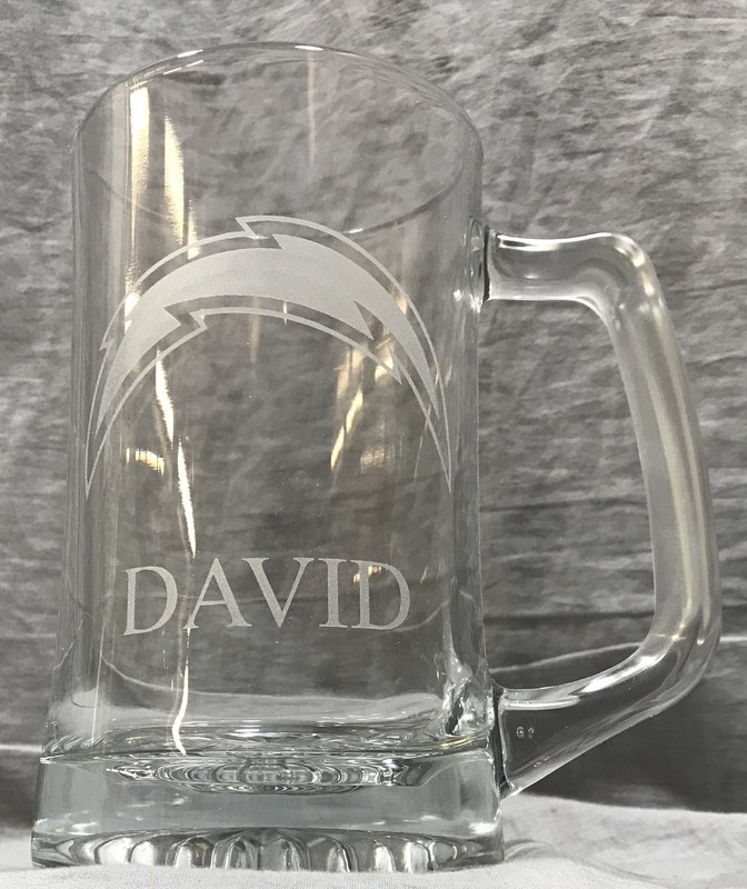 Pottery Barn Nfl San Diego Chargers Glass Beer Mug David